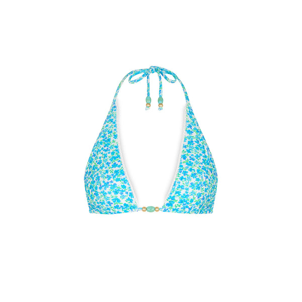 Decorative Bind Halter Bikini Top Ocean Aura
