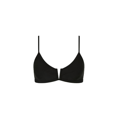 Bind Slim V Crop Bikini Top - Twilight Black