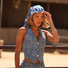Halter Open Back Vest - Dixie Denim