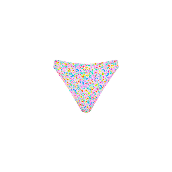 High Leg Full Vintage Bikini Bottom - Moonflower