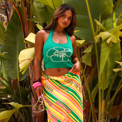 Lettuce Edge Thong Tie Bikini Bottom - Sunshine Lover