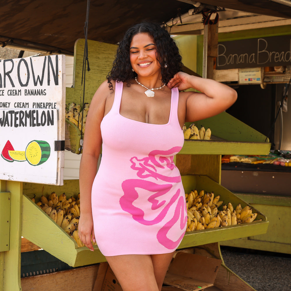 Knit Mini Dress - Island Bloom