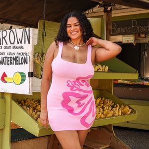 Knit Mini Dress - Island Bloom