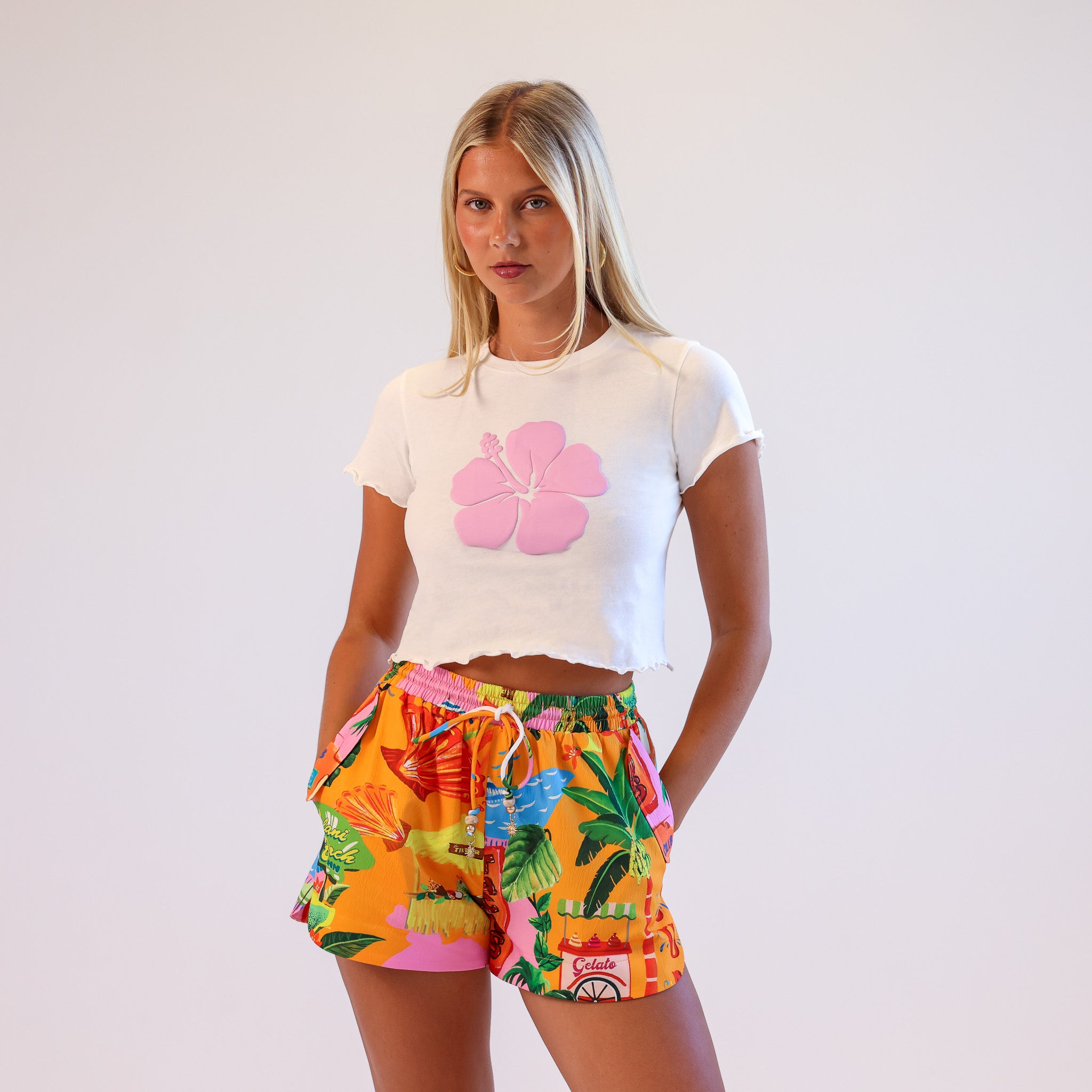 Lightweight Summer Shorts - Sunlit Spritz –Kulani Kinis