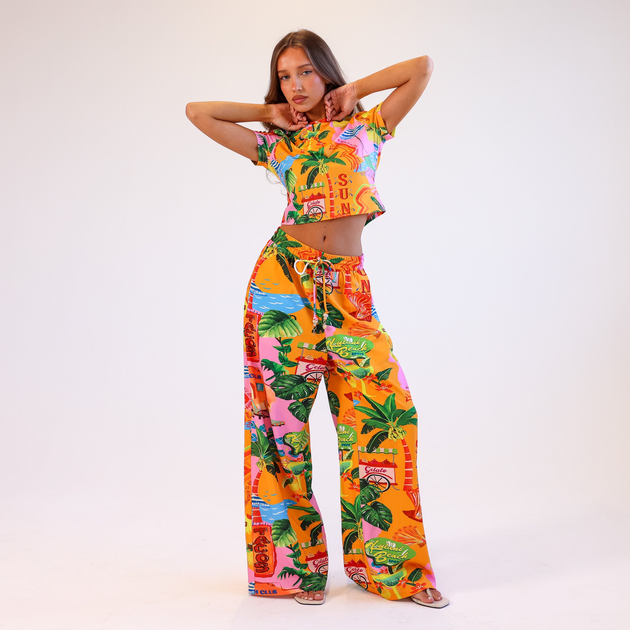 Drawstring Summer Pants - Sunlit Spritz –Kulani Kinis