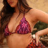 Lettuce Edge Bralette Bikini Top - Whiskey Waves