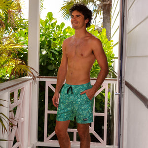 Men's Swim Trunks - Emerald Aura
