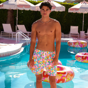 Men's Swim Trunks - Pretty Paradise