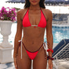 Micro Thong Tie Side Bikini Bottom - Cherry Cola
