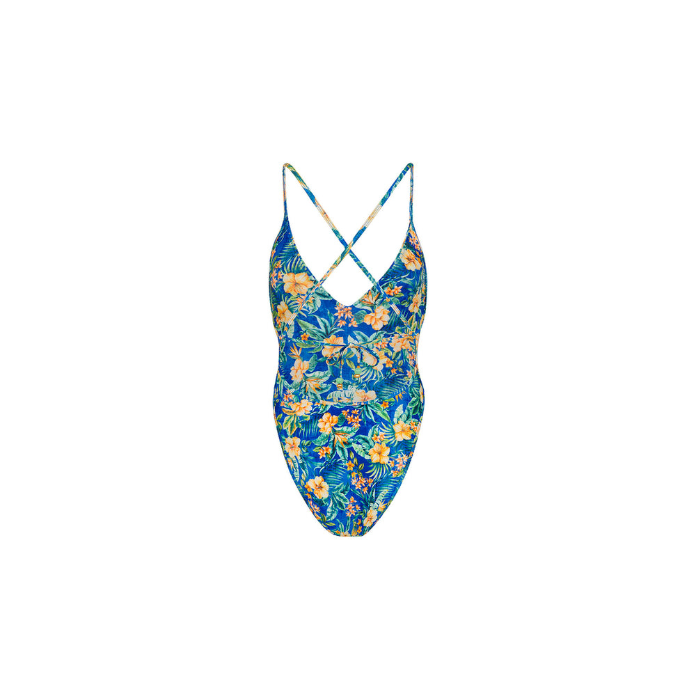 Plunge Cross Back One Piece - Tropez Tides
