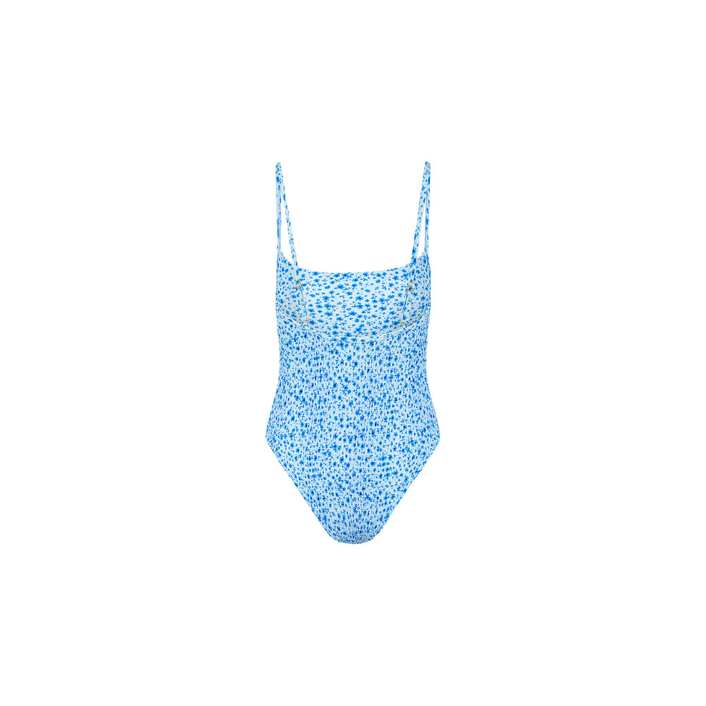 Shirred Low Back One Piece - Dream Flower