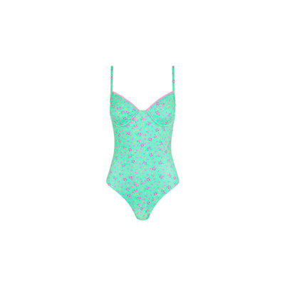 Decorative Underwire Cheeky One Piece - Mint Macaron