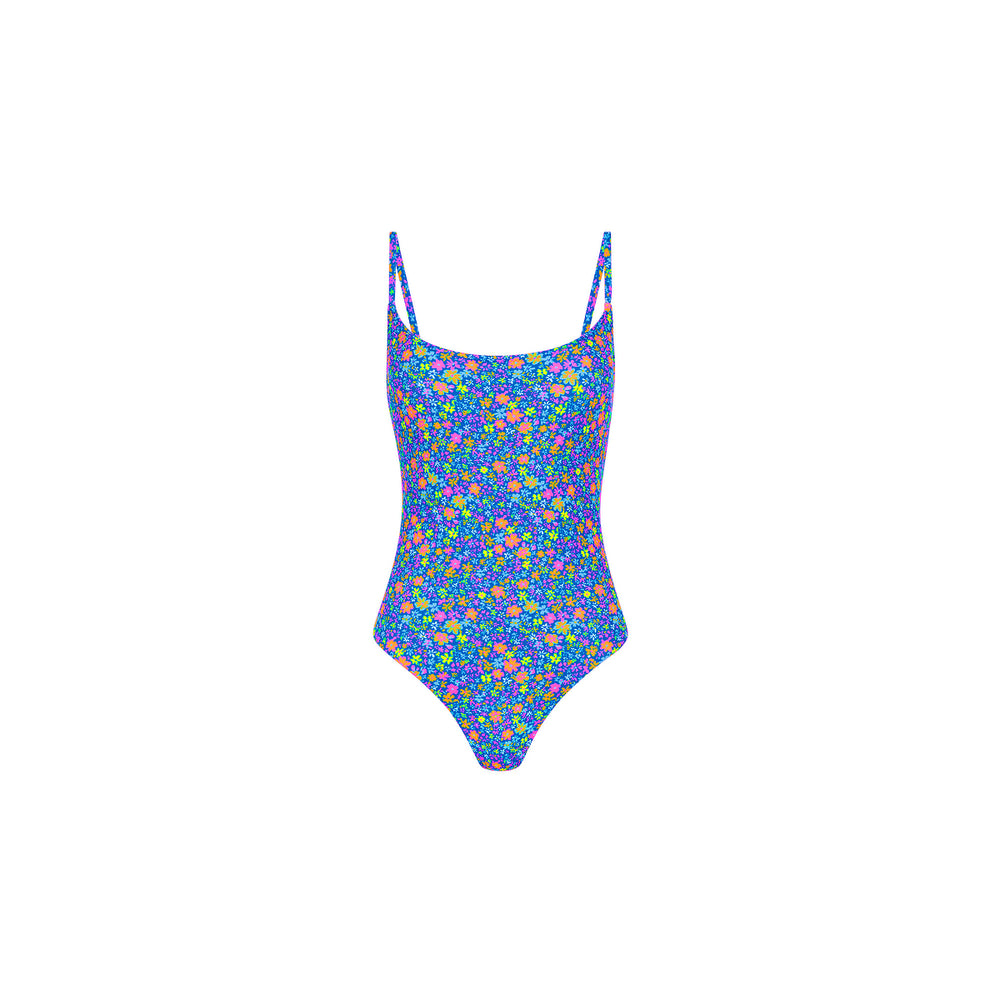Invisible Underwire One Piece - Electric Bloom