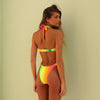 Plunge Halter Tie One Piece - Island Escape