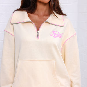 Quarter Zip Jumper - Buttercream