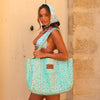 Quilted Tote Bag - Mint Macaron
