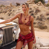 Ring Contour Crop Bikini Top - Wild Rose