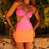 Ring Cut Out Mini Dress - Tropical Heatwave