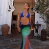 Ring Halter Bikini Top - Blue Lagoon