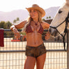 Ring Halter Bikini Top - Wild Rose