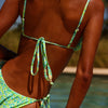 Ruched Bow Bralette Bikini Top - Apple Blossom