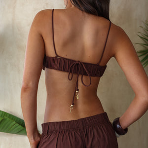 Ruched Bralette Top - Coco