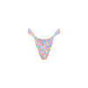 Ruched Thong Bikini Bottom - Moonflower