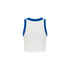 Embroidered Crop Tank Top - Blue Skies
