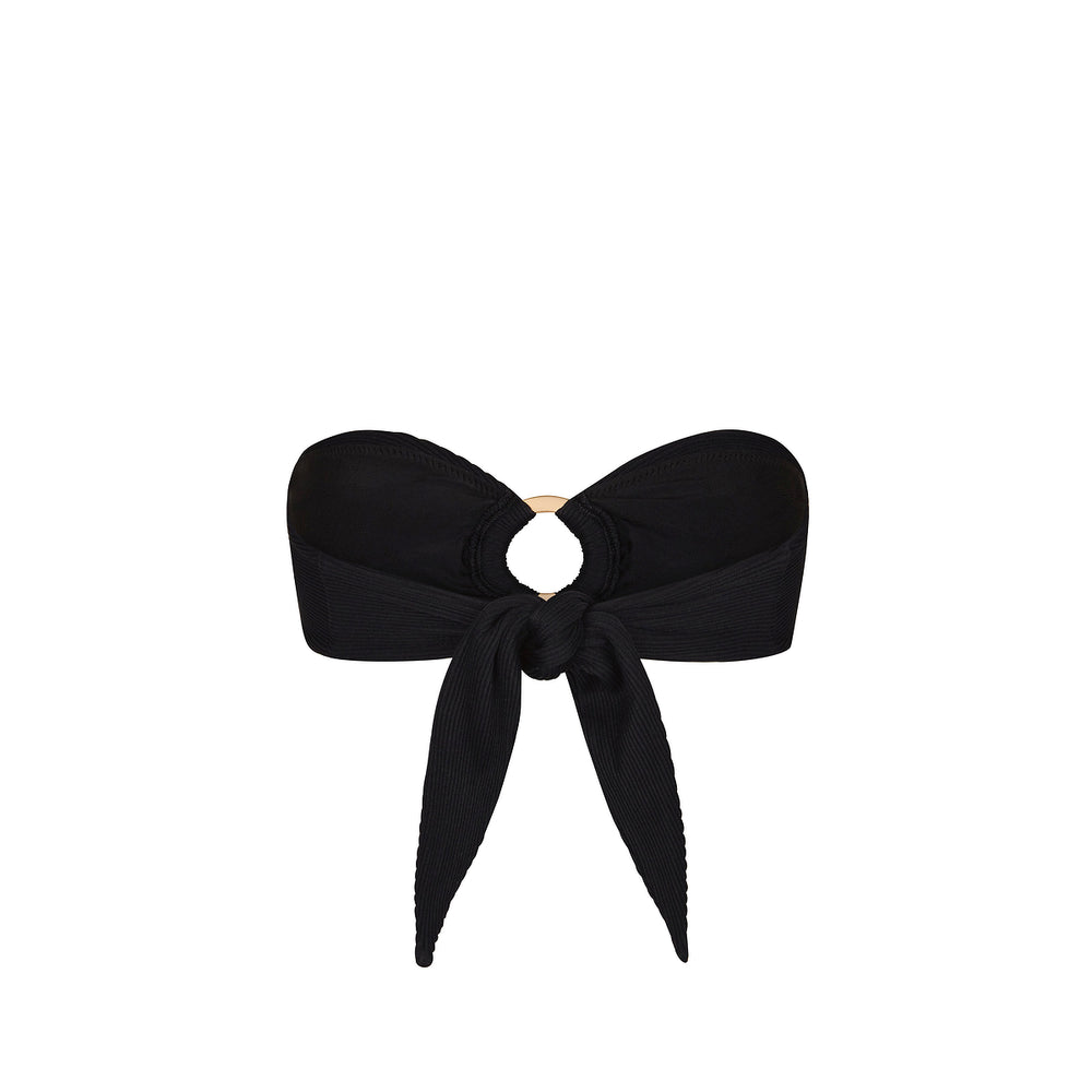 Strapless Bandeau Bikini Top - Pitch Black