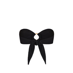 Strapless Bandeau Bikini Top - Pitch Black