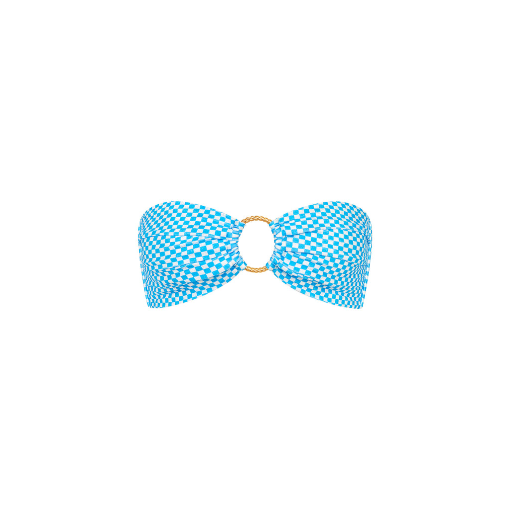Strapless Bandeau Bikini Top - Checkmate