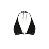 Ring Halter Bikini Top - Twilight Black
