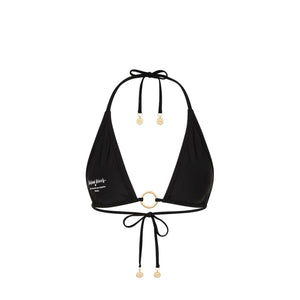 Ring Halter Bikini Top - Twilight Black