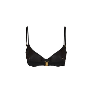 Push Up Slim Underwire Bikini Top - Pitch Black