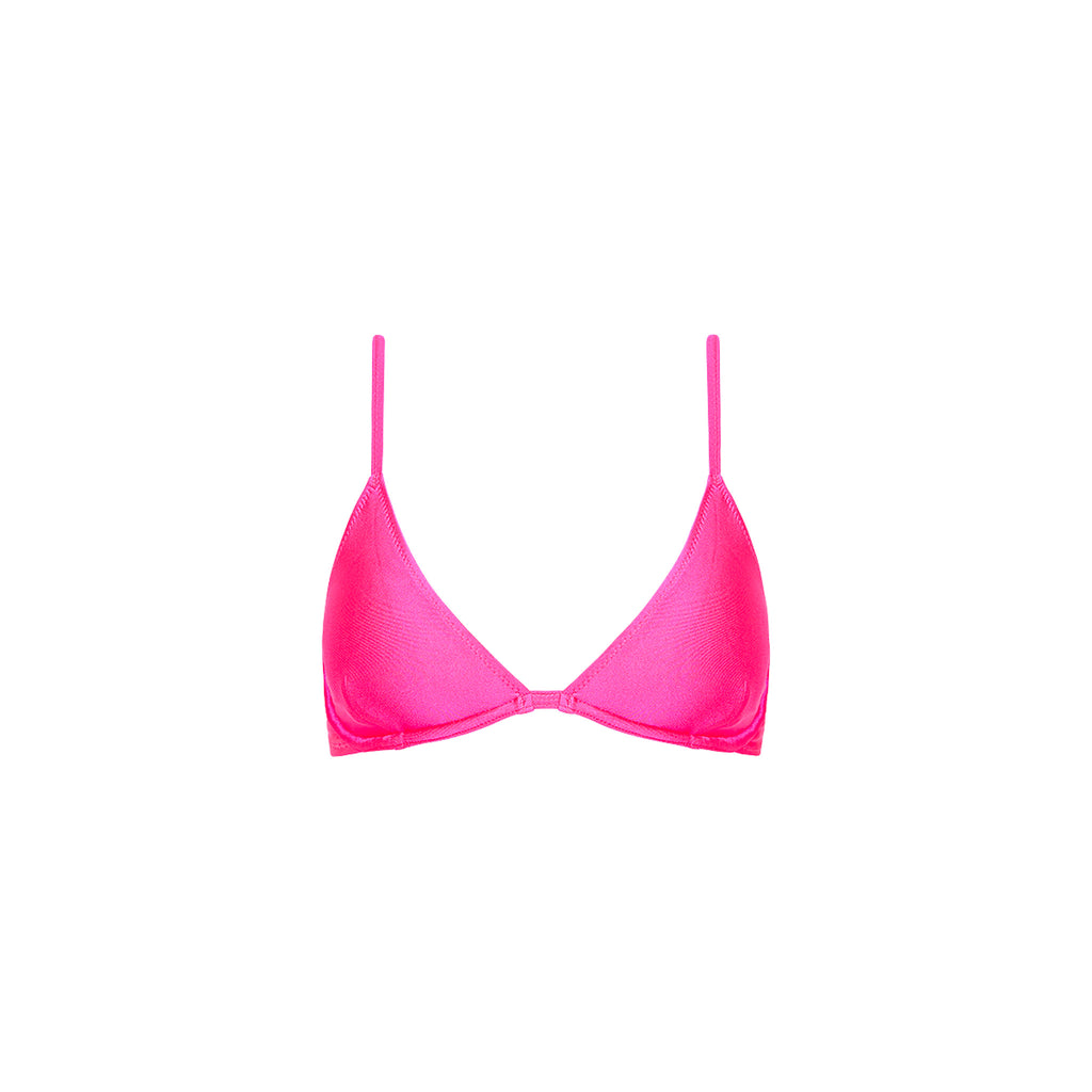 Underwire Triangle B-C Cup Bikini Top - Posh Pink