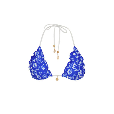 Lettuce Edge Bralette Bikini Top - Surfside