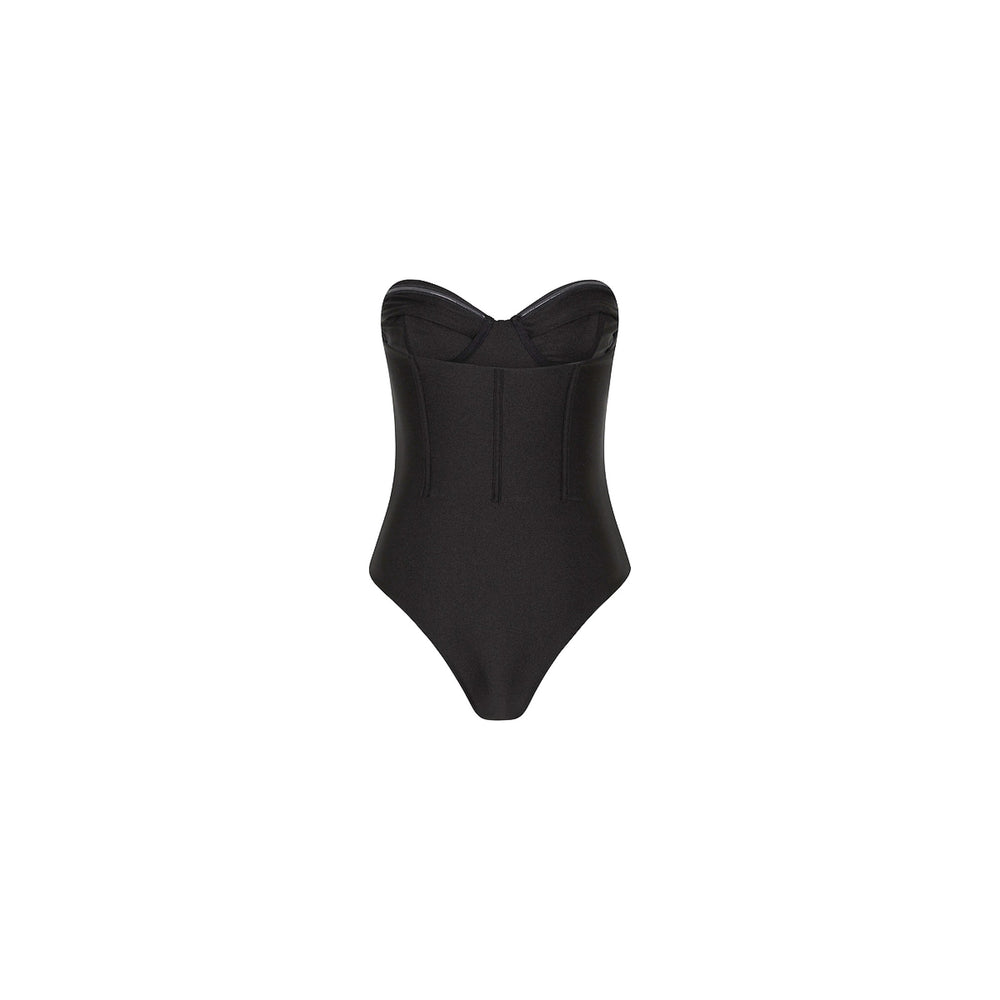 Contour Strapless Cheeky One Piece - Twilight Black