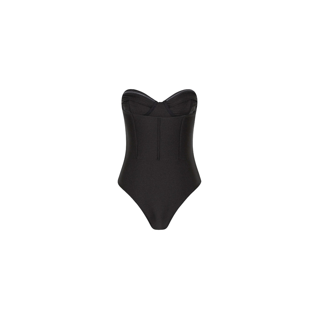 Contour Strapless Cheeky One Piece - Twilight Black