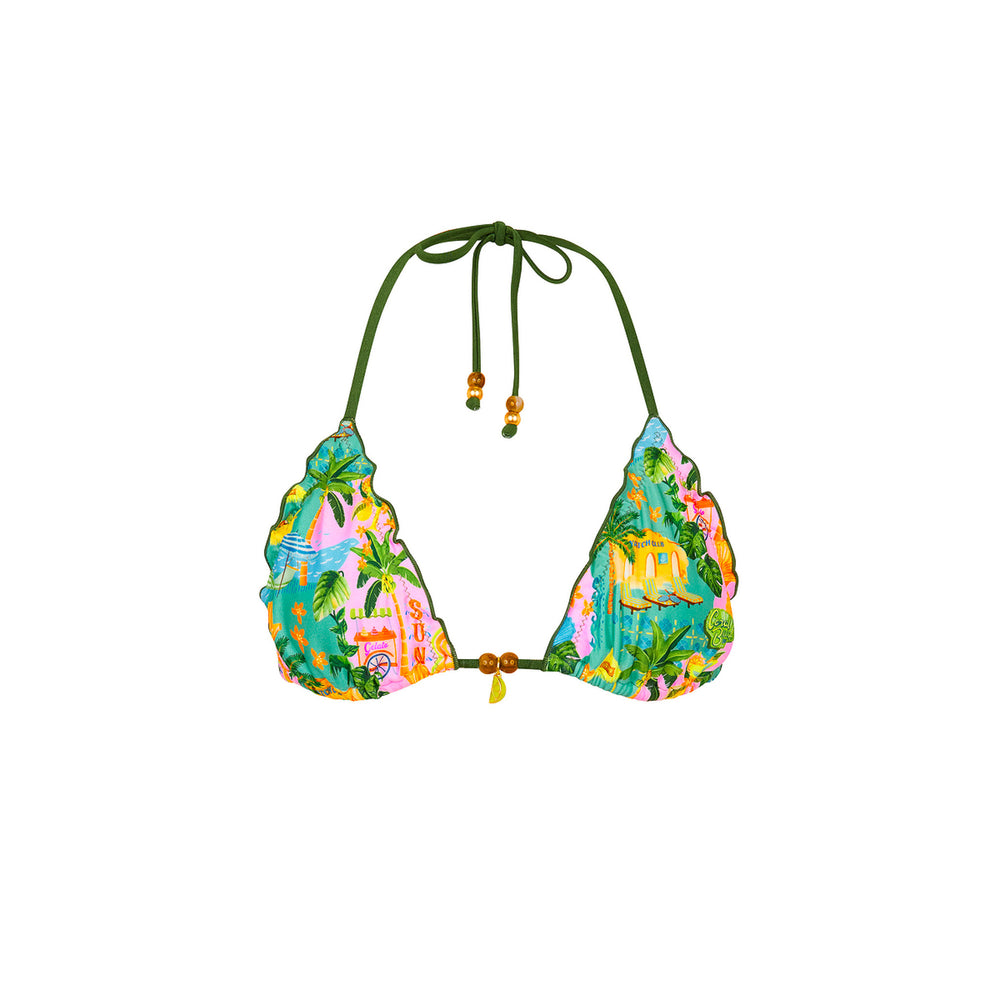 Lettuce Edge Bralette Bikini Top - Sunlit Spritz