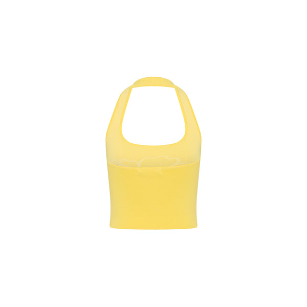 Knit Halter Tank Top - Sunny Honey