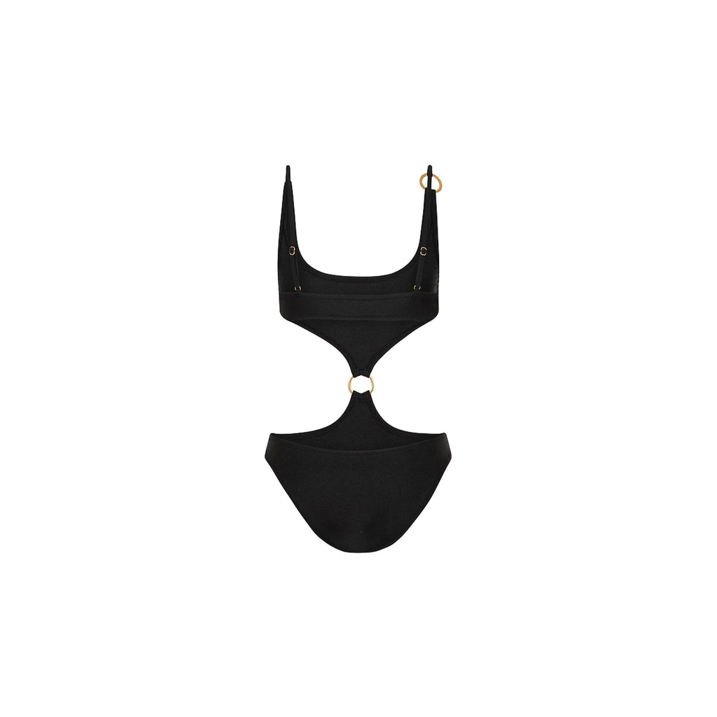 Retro Ring Cheeky One Piece - Twilight Black
