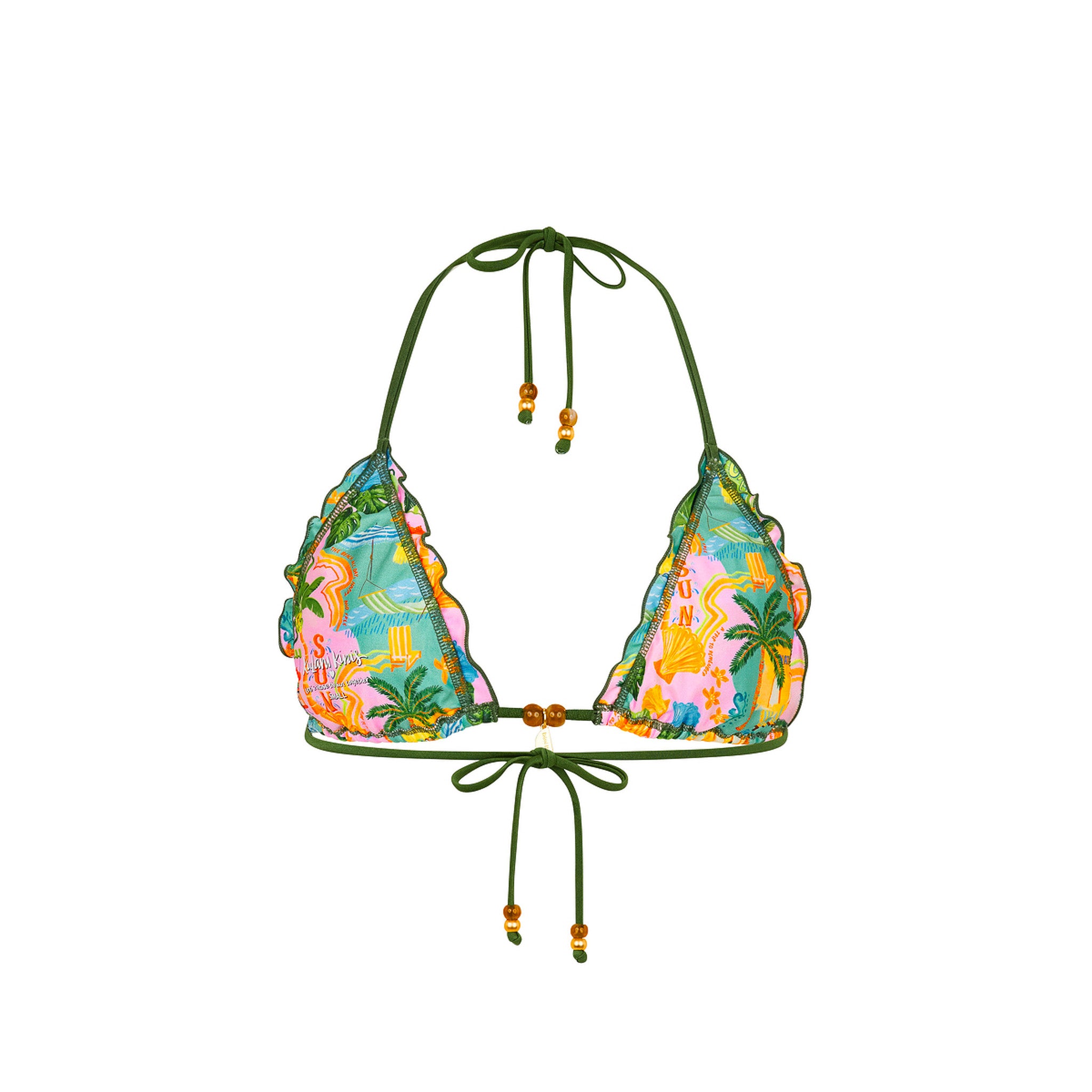 Lettuce Edge Bralette Bikini Top - Sunlit Spritz –Kulani Kinis