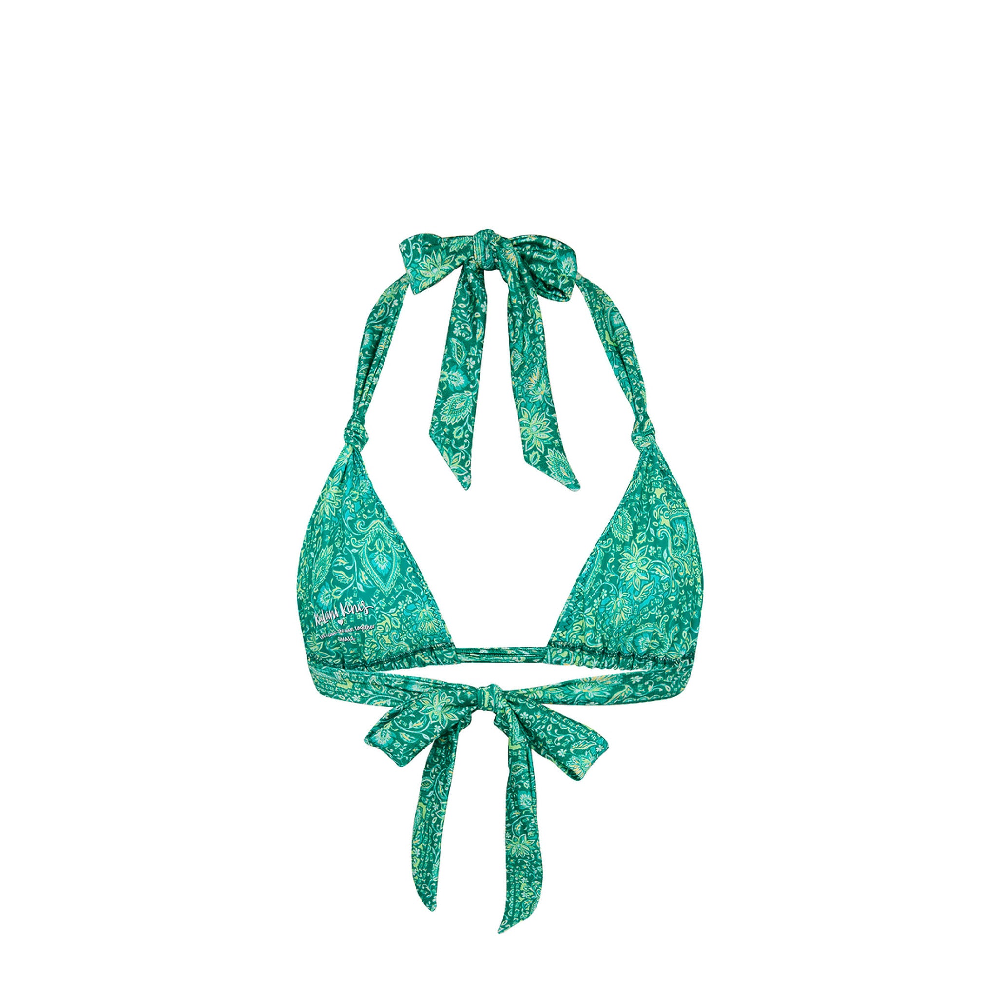 Soft Knot Halter Bikini Top - Emerald Aura –Kulani Kinis