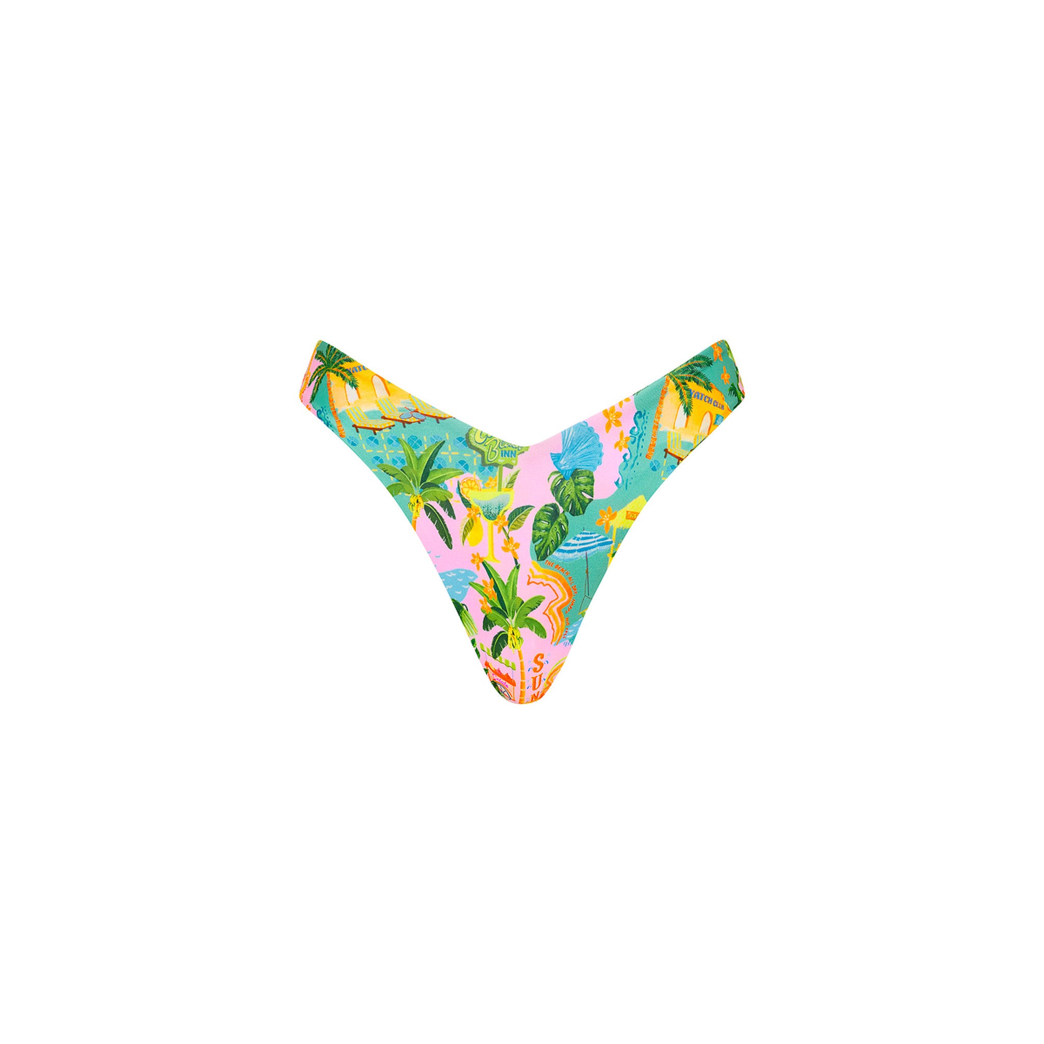 Y Cheeky Bikini Bottom - Sunlit Spritz –Kulani Kinis