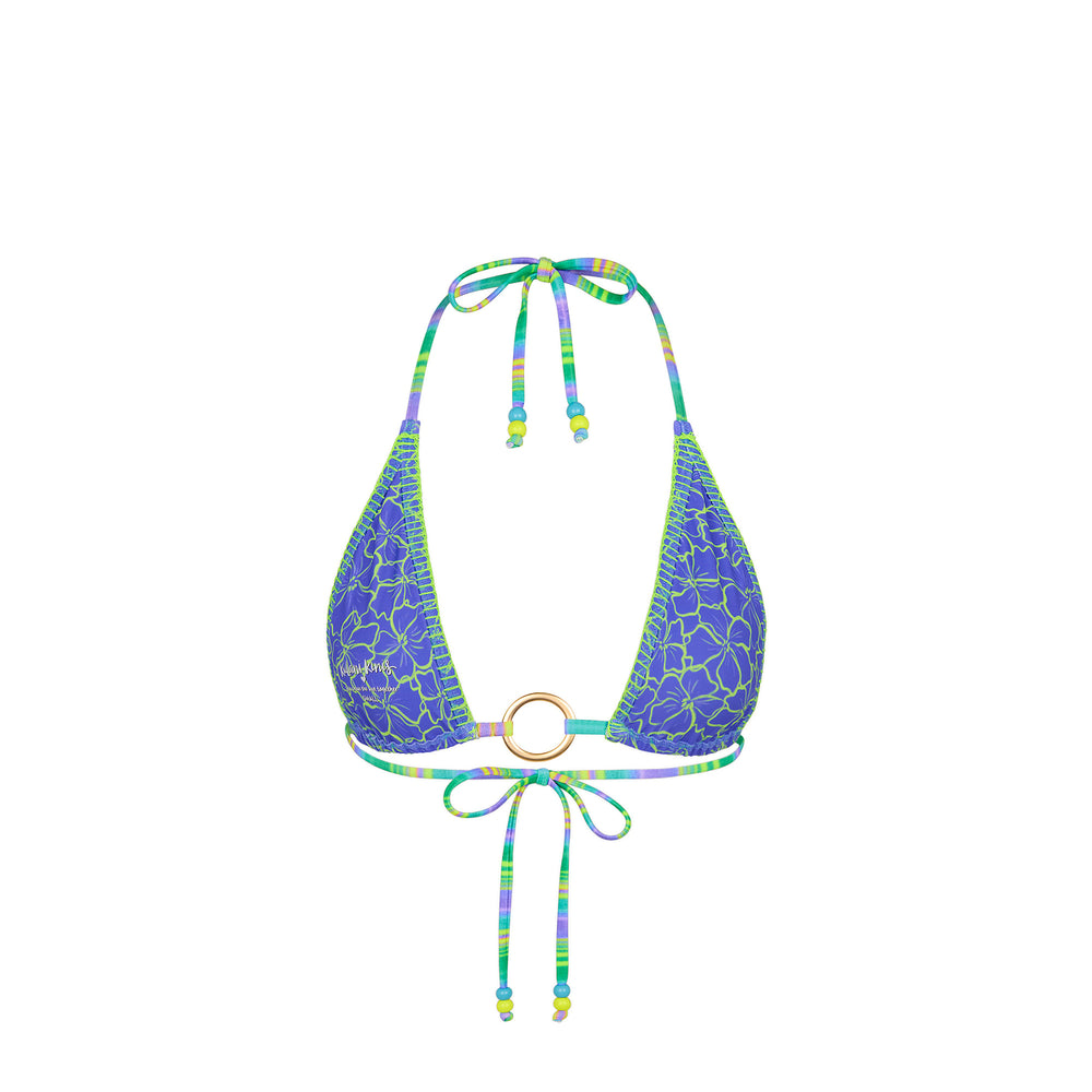 Lace Stitch Ring Halter Bikini Top - Sugar Wave