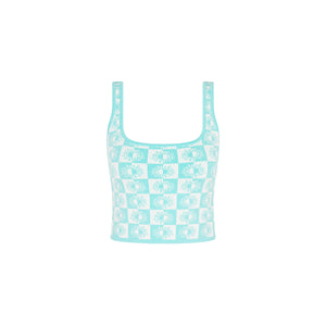 Knit Square Neck Tank Top - Sun Spell