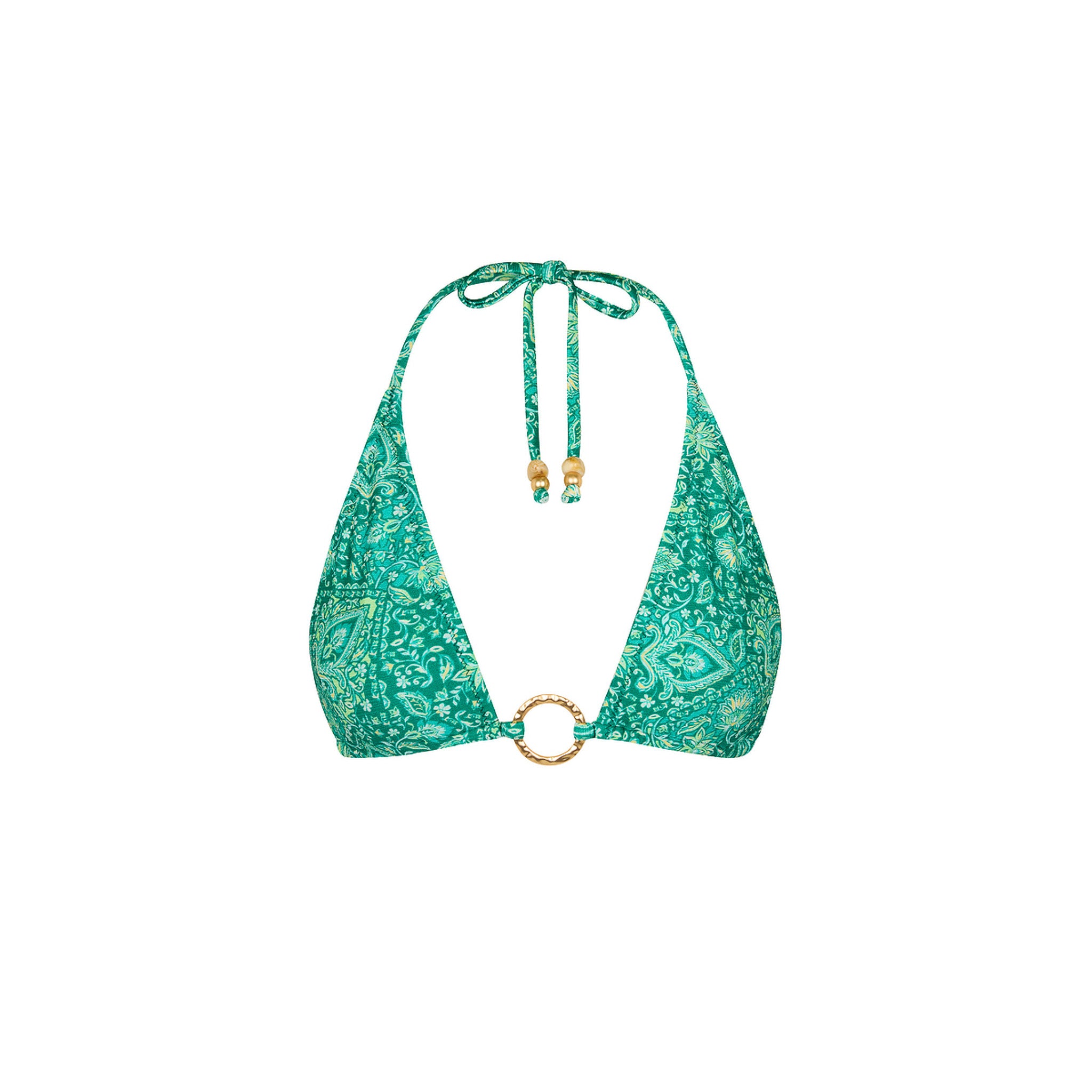 Ring Halter Bikini Top - Emerald Aura –Kulani Kinis