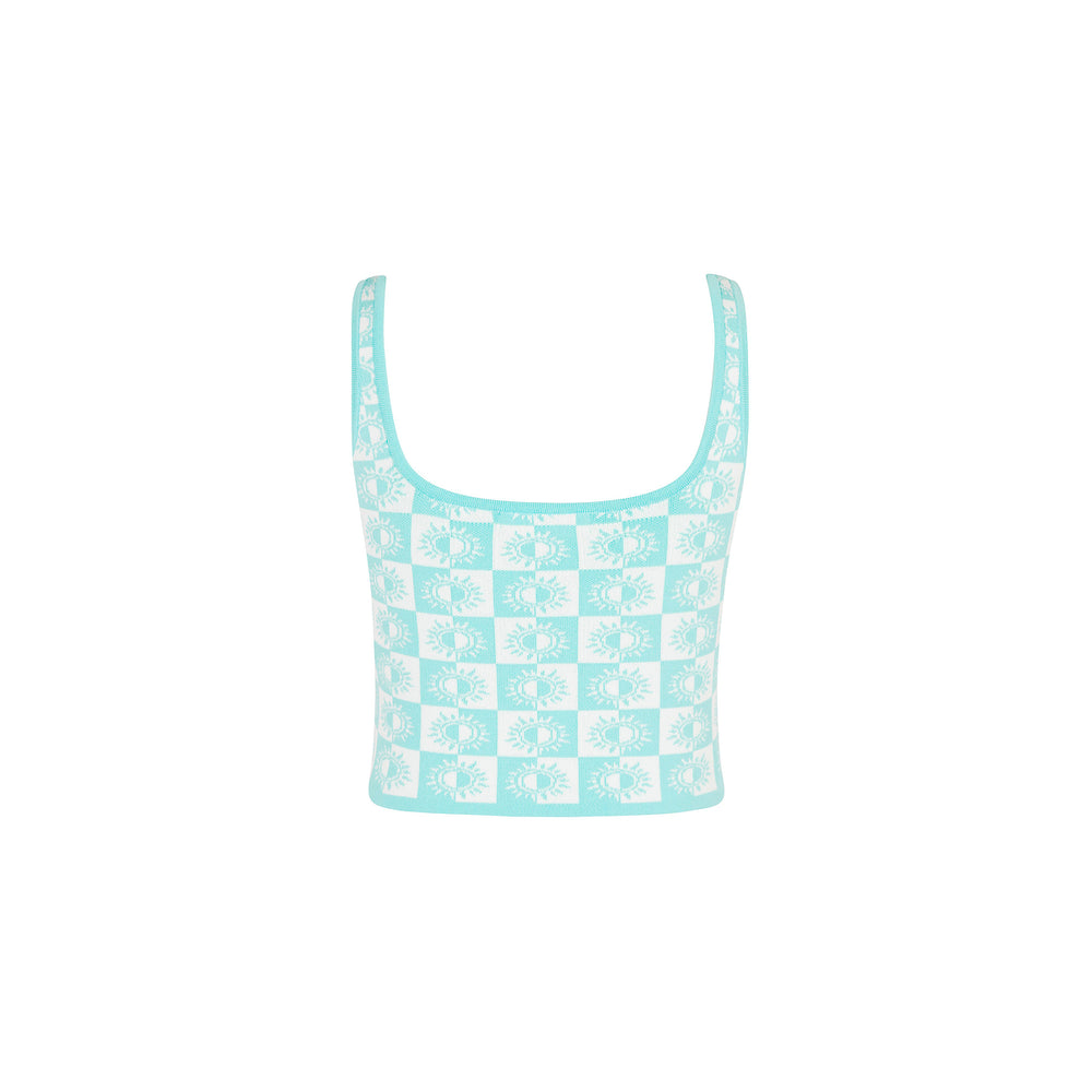 Knit Square Neck Tank Top - Sun Spell