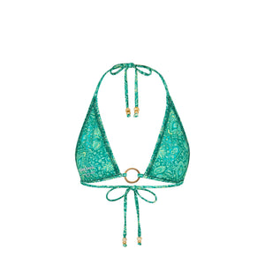 Ring Halter Bikini Top - Emerald Aura