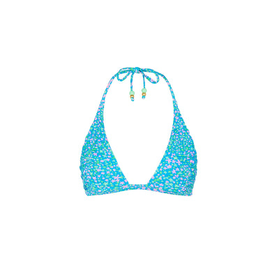 Gathered Stitch Bralette Bikini Top - Ocean Kisses